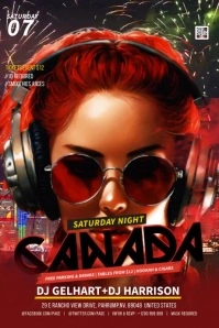 Canada Party Video Affiche template