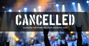 Cancelled Banner Header Information Customer Facebook begivenhed cover template
