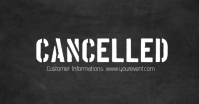 Cancelled Banner Header Information Customer Obraz udostępniany na Facebooku template