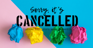 Cancelled Banner Header Information Customer Facebook begivenhed cover template