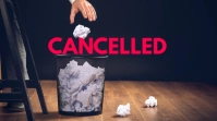 cancelled Banner Header Information Customer Pantalla Digital (16:9) template