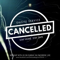 Cancelled Black Modern & Minimal Instagram Po template
