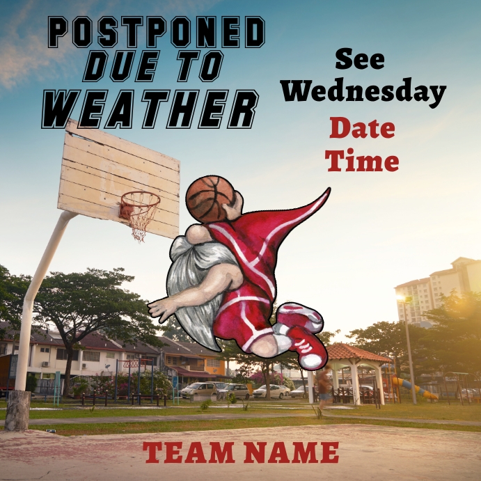 Cancelled Due to Weather Template PosterMyWall