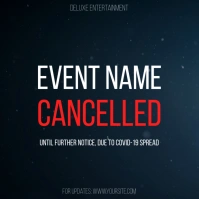 Cancelled Event Coronavirus Instagram Post template