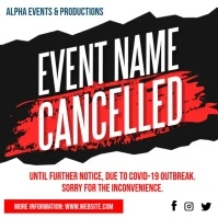 Cancelled Event Notice Social Media video template