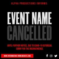 Cancelled Event Notice Social Media video template