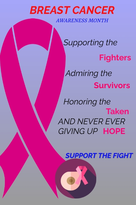 Cancer Message Poster CANCER AWARENESS Template | PosterMyWall