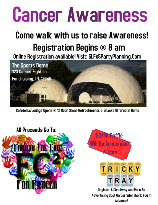 Cancer Raffle Posters Cancer Awareness Fundraiser Template | PosterMyWall