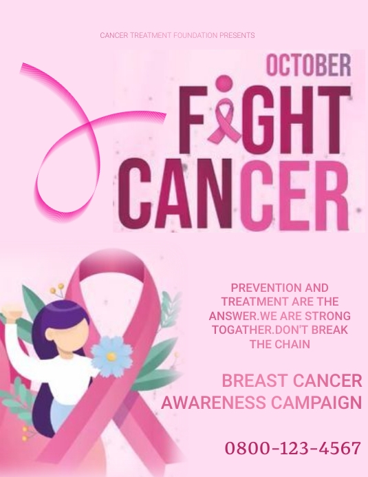 Fall Cancer Poster CANCER DAY FLYER DESIGN Template | PosterMyWall