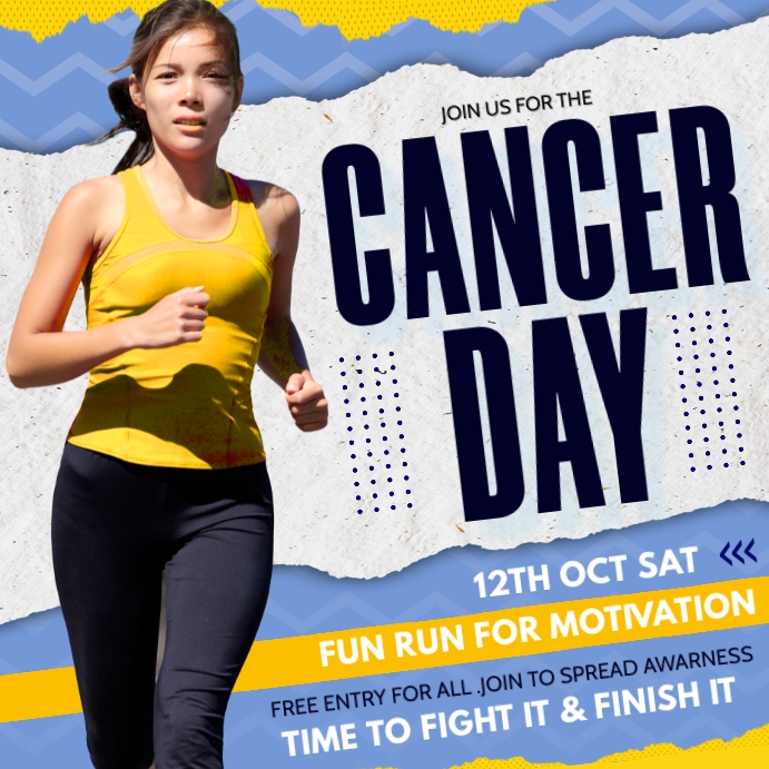 cancer day run Template | PosterMyWall