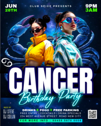 Roxo Cancer Birthday Party Instagram Portrait Template