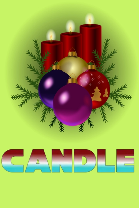 candle Plakat template