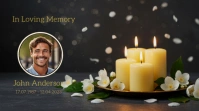 Candle funeral design template post งานนำเสนอ Presentation (16:9)