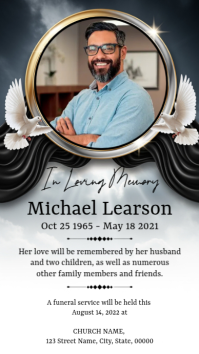 Candle Funeral Evite Instagram Video Story template