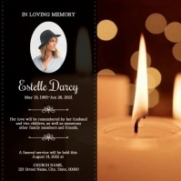 Candle Funeral Instagram Video Post template