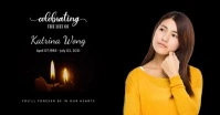 Candle Funeral Memorial Design Facebook Shared Image template