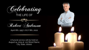 Candle funeral template Affichage numérique (16:9)