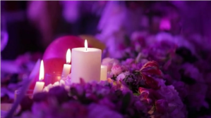 candle funeral video post Pantalla Digital (16:9) template