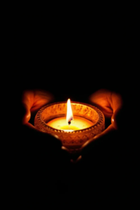 Candle in Hands Template Poster