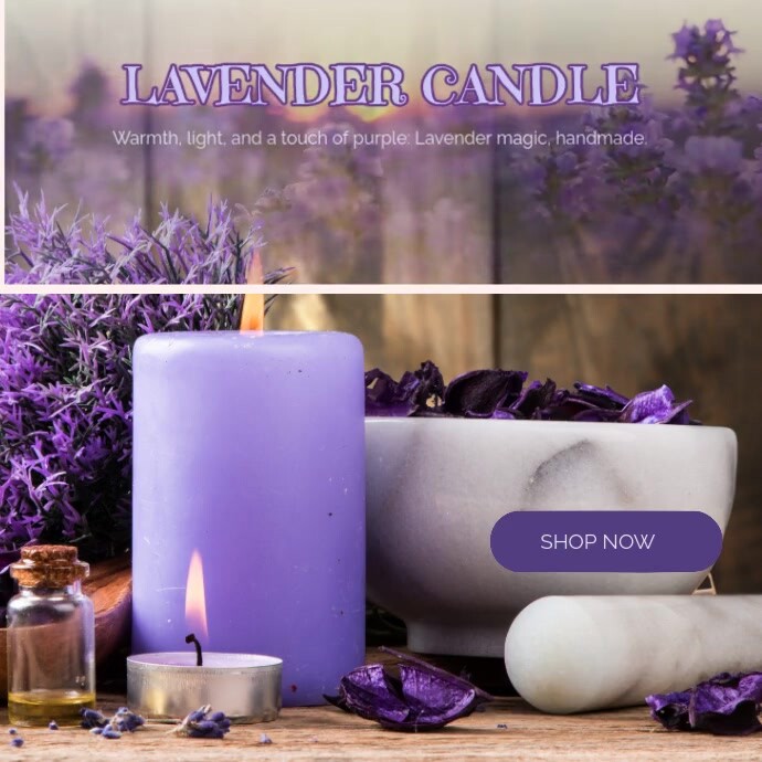 Candle Lavender Template PosterMyWall