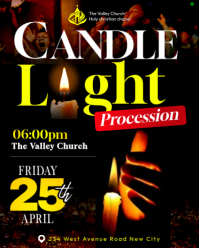 Candle light concert candlelight night lit festival event poster flyer template promotion Instagram