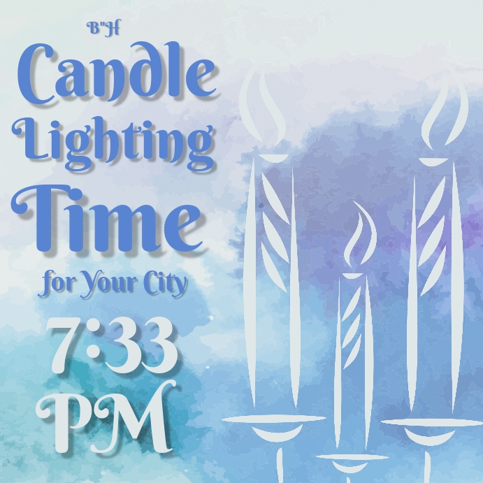 Candle Lighting Time Template | PosterMyWall