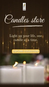 Elegant Candle Store Ad – Warm & Cozy Theme Instagram-Story template