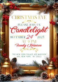 Weiß Christmas Eve Candlelight Dinner A2 Template