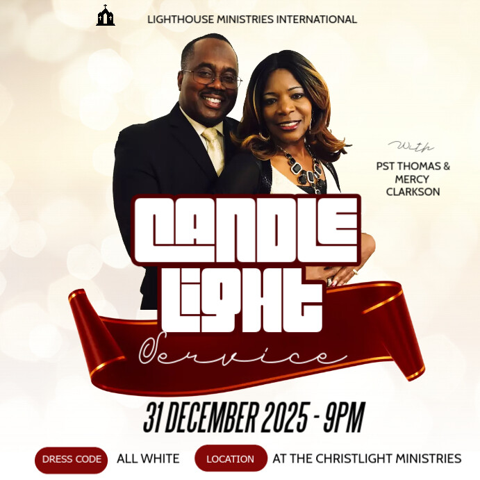 candlelight service flyer Template PosterMyWall