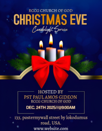 Candlelight Service Poster Flyer (US Letter) template