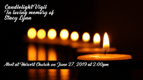 Customizable Design Templates For Candlelight Vigil