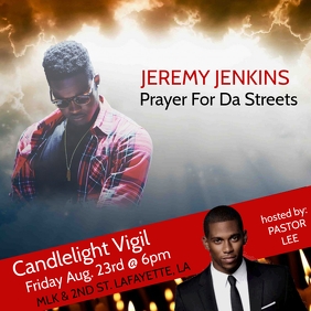 Customizable Design Templates For Candlelight Vigil