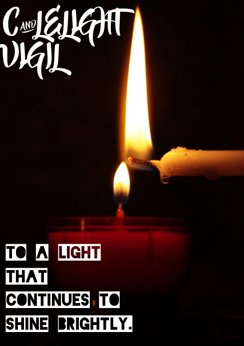 CANDLELIGHT VIGIL FLYER A4 template