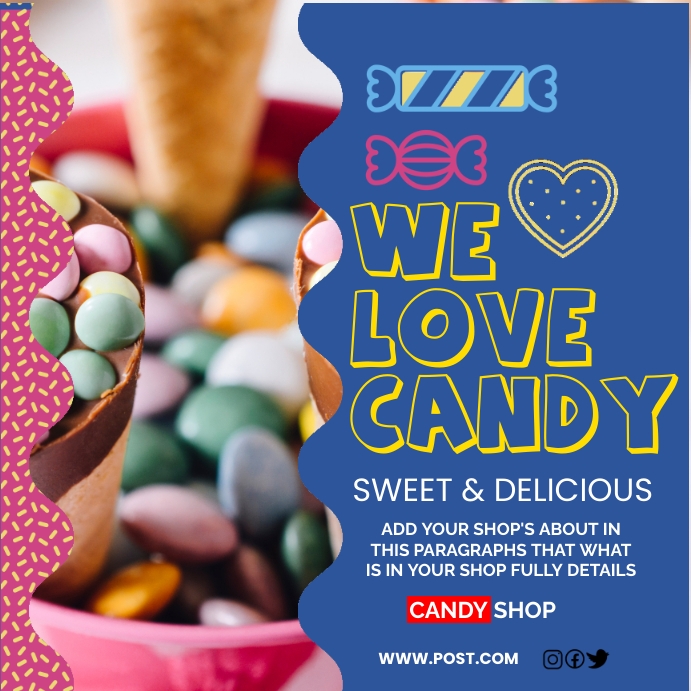 CANDY AD FLYER Template | PosterMyWall