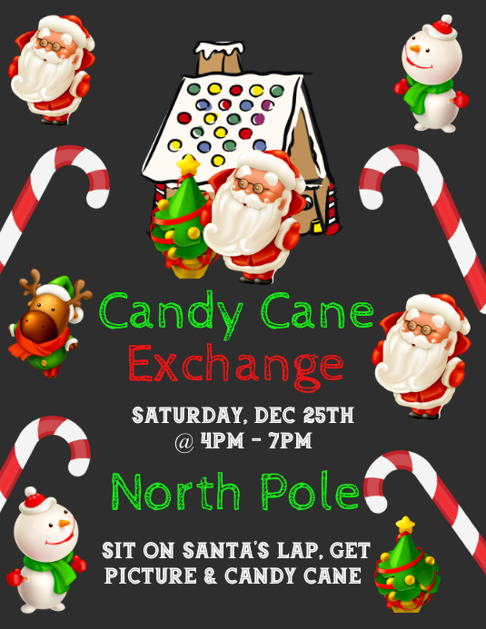 Candy cane exchange Template PosterMyWall