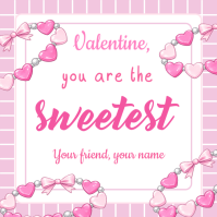 White Valentine's Day Greeting Pos Instagram Template