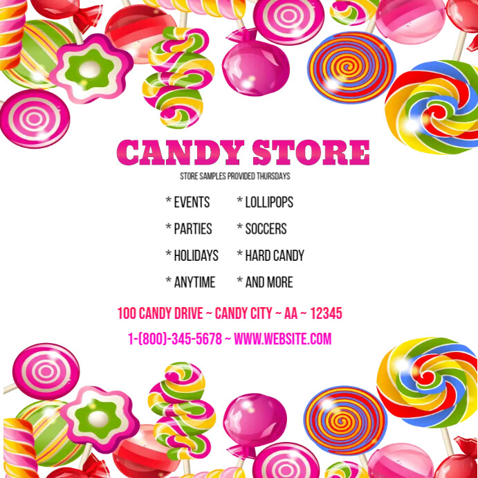 Candy Shop Template | PosterMyWall