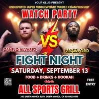 Canelo vs Crawford: Undisputed Boxing Championship Match Watch Party Publicación de Instagram template