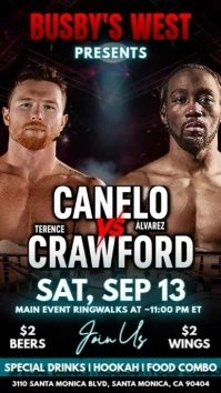 Canelo vs Crawford: Undisputed Boxing Championship Match Watch Party Instagram Reel template