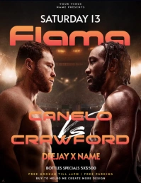 CANELO VS CRAWFORD FLYER template