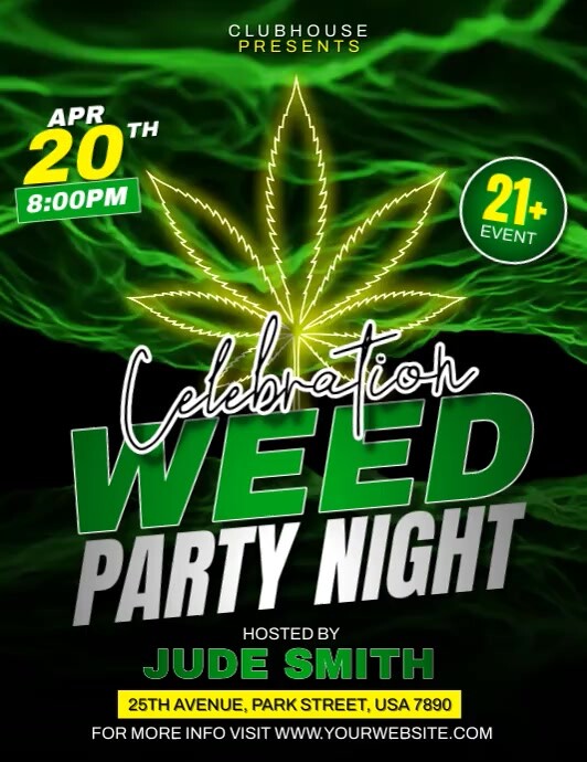 Cannabis 420 Party Template PosterMyWall
