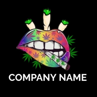cannabis brand logo template