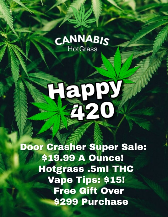 cannabis  flyer Pamflet (Letter AS) template