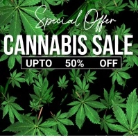 CANNABIS sale Logo template