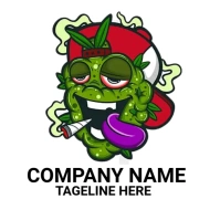 cannabis logo , marijuana logo,  herb logo, โลโก้ template