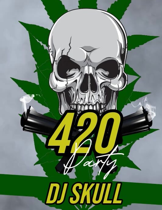 420 CANNABIS PARTY Pamflet (Letter AS) template