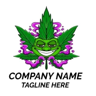 cannabis logo โลโก้ template