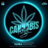 Cannabis Party Instagram-bericht template