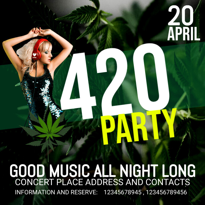 cannabis party flyer template PosterMyWall