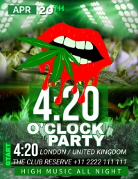 cannabis party flyer template